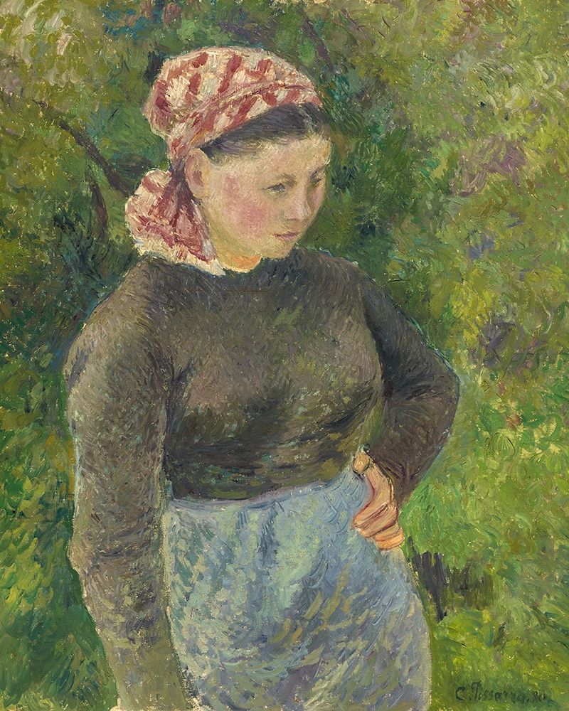 Peasant woman art print by Camille Pissarro for $57.95 CAD
