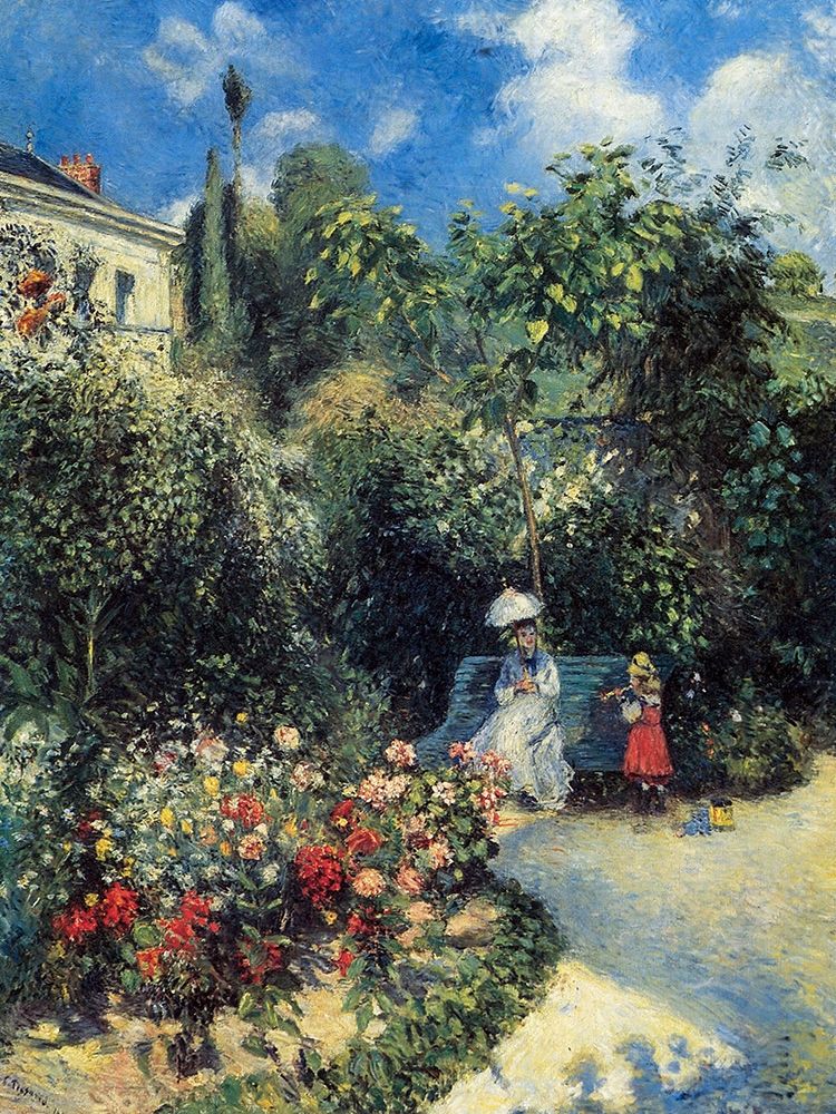 In the Garden of Les Mathurins at Pontoise art print by Camille Pissarro for $57.95 CAD