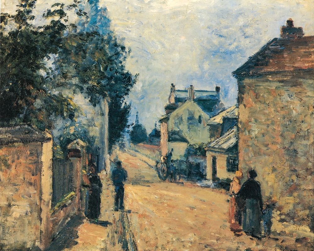 La Rue de LÂ´Hermitage, Pontoise art print by Camille Pissarro for $57.95 CAD