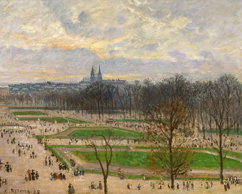 The Garden of the Tuileries on a Winter Afternoon art print by Camille Pissarro for $57.95 CAD