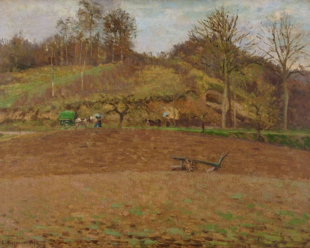 Ploughed land art print by Camille Pissarro for $57.95 CAD
