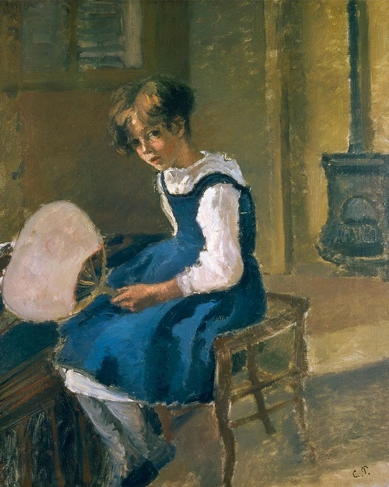 Jeanne Pissarro Called Minette Holding a Fan art print by Camille Pissarro for $57.95 CAD