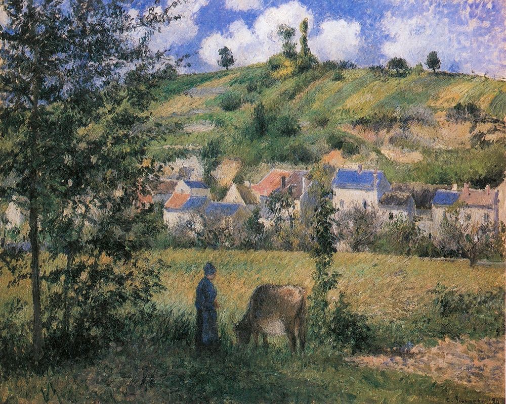 Landscape at Chaponval art print by Camille Pissarro for $57.95 CAD