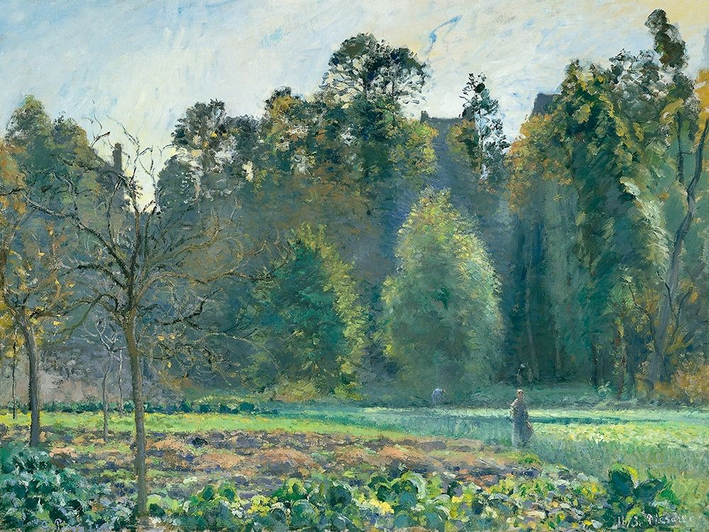 The Cabbage Field, Pontoise art print by Camille Pissarro for $57.95 CAD