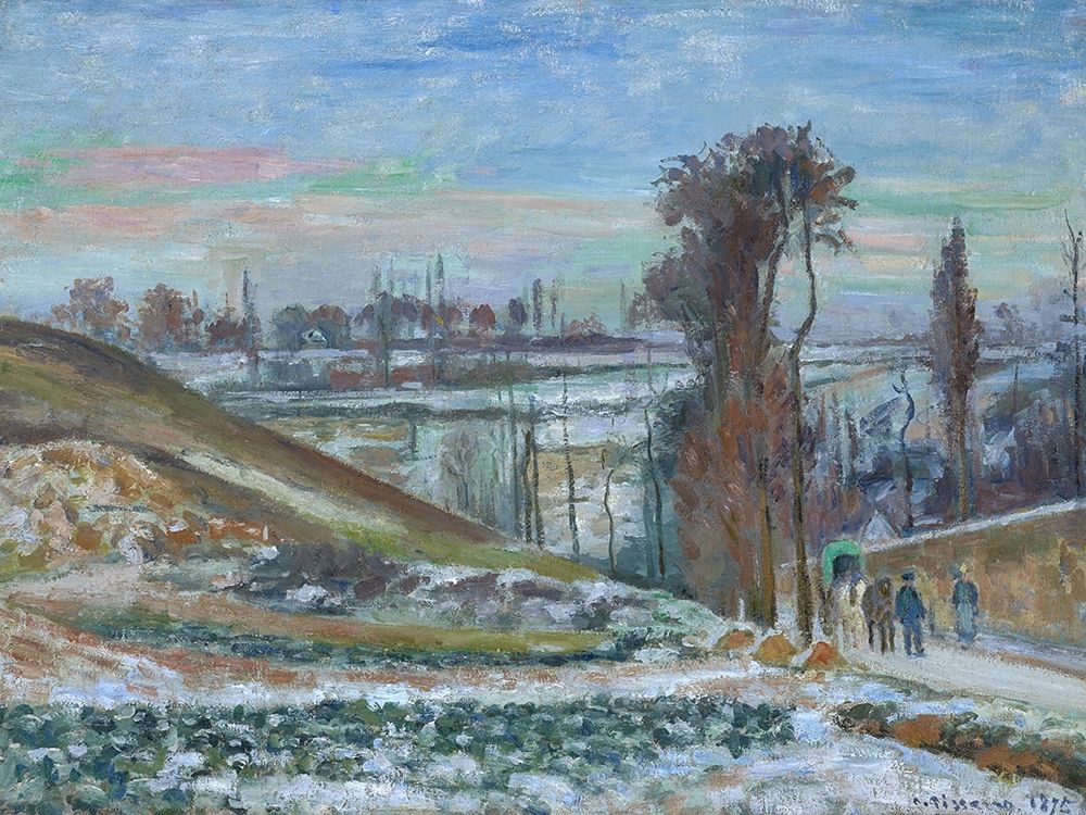 Snow effect at the Hermitage art print by Camille Pissarro for $57.95 CAD