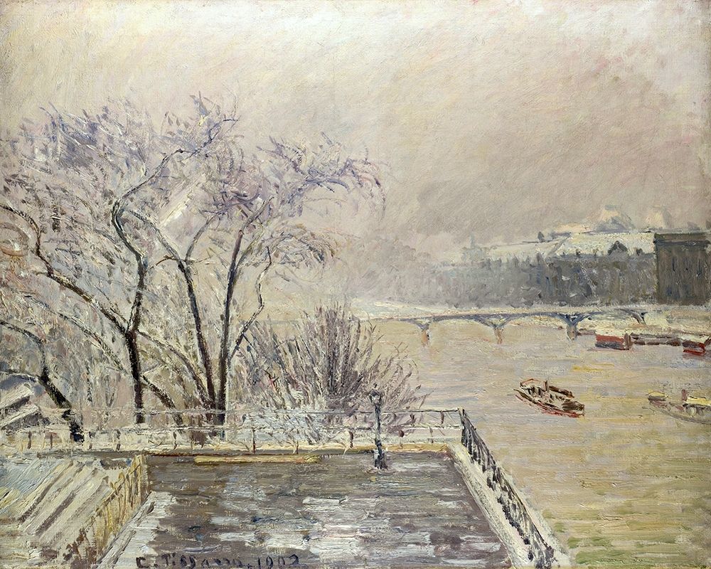 The Louvre under Snow art print by Camille Pissarro for $57.95 CAD