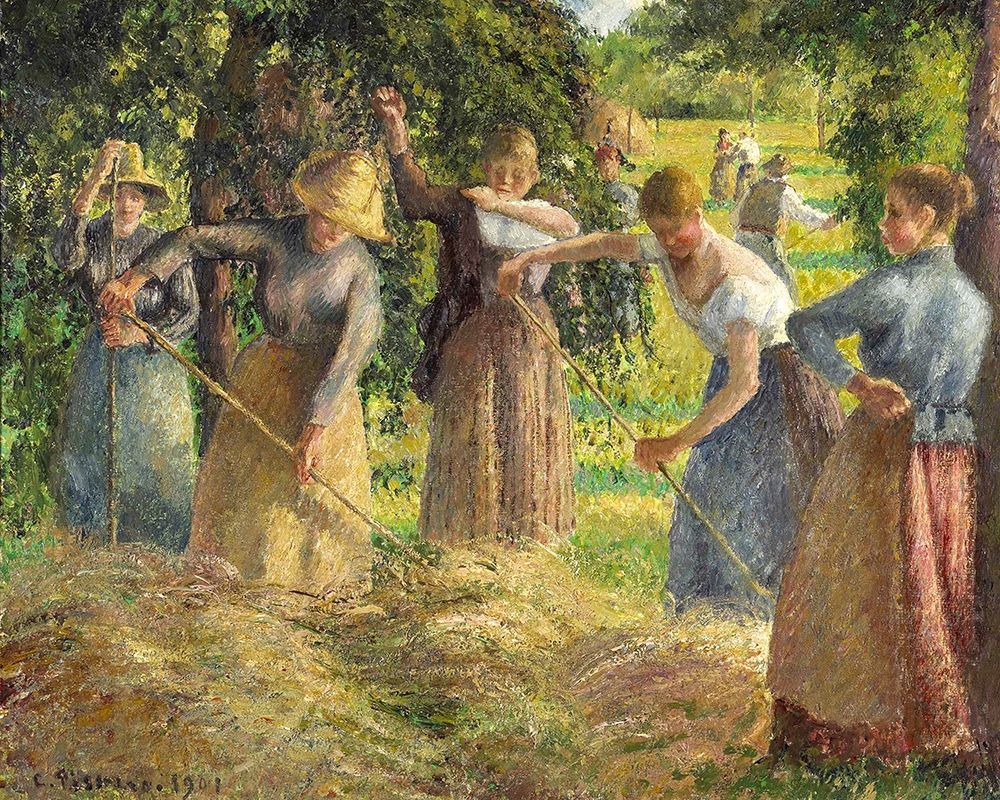 Hay Harvest at Eragny art print by Camille Pissarro for $57.95 CAD