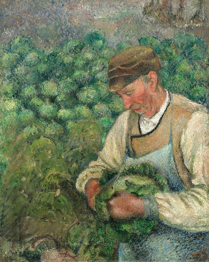 The Gardener - Old Peasant with Cabbage art print by Camille Pissarro for $57.95 CAD