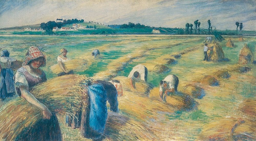 Harvest art print by Camille Pissarro for $57.95 CAD