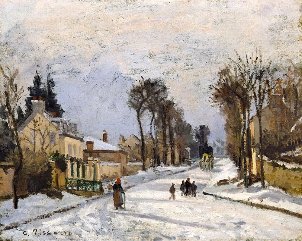 Road to Versailles at Louveciennes. The Snow Effect art print by Camille Pissarro for $57.95 CAD