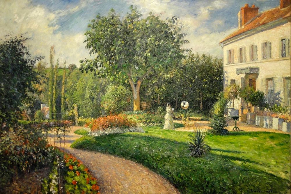 The Garden of Les Mathurins at Pontoise art print by Camille Pissarro for $57.95 CAD