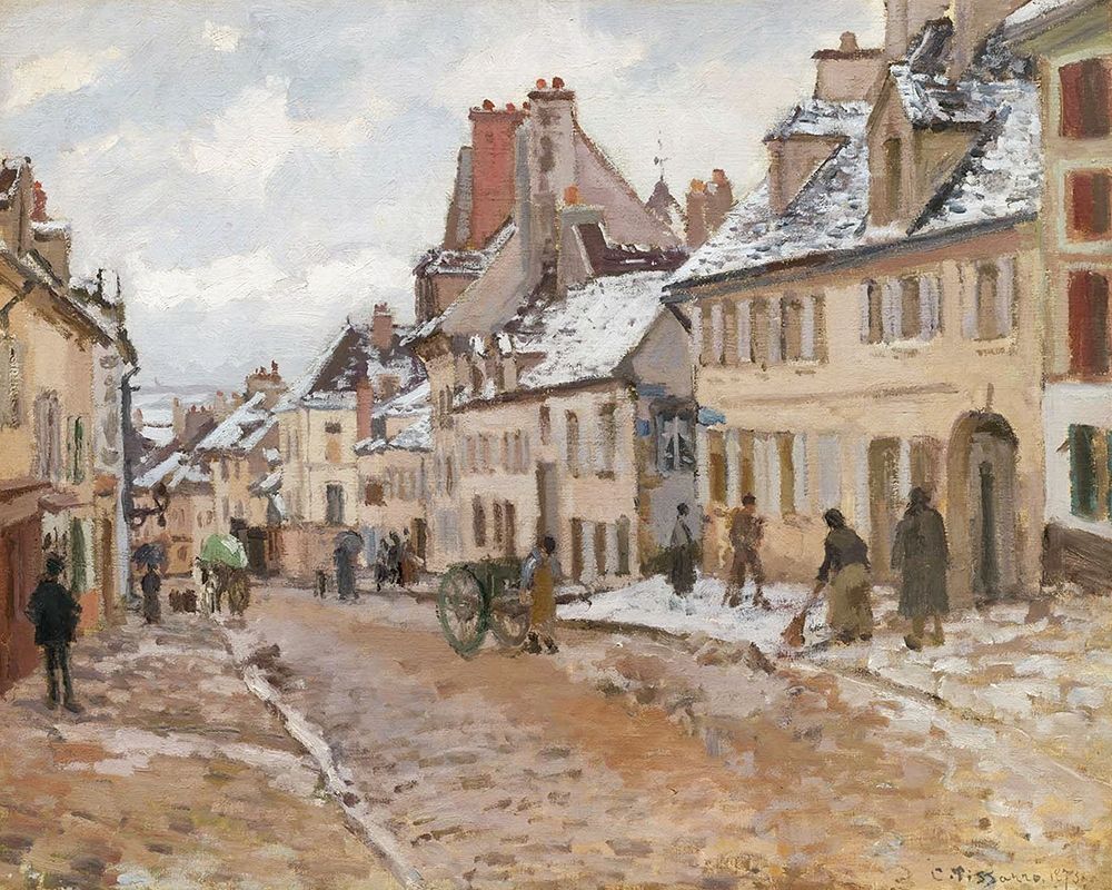 Pontoise, the Road to Gisors in Winter art print by Camille Pissarro for $57.95 CAD