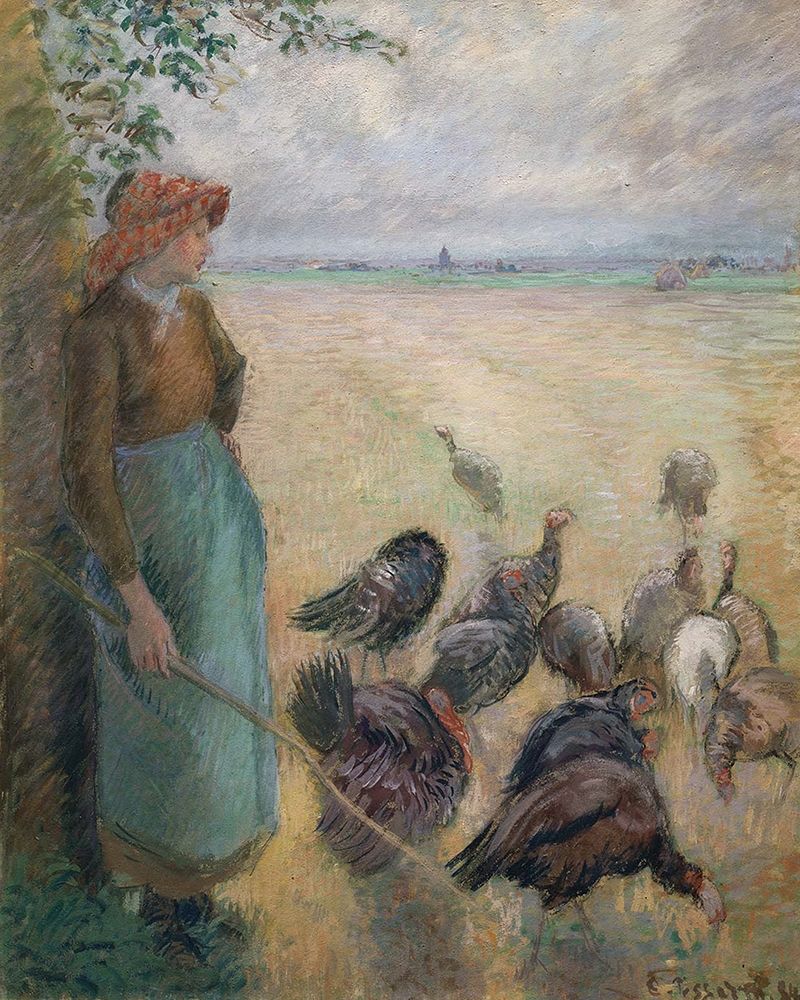 Turkey Girl art print by Camille Pissarro for $57.95 CAD