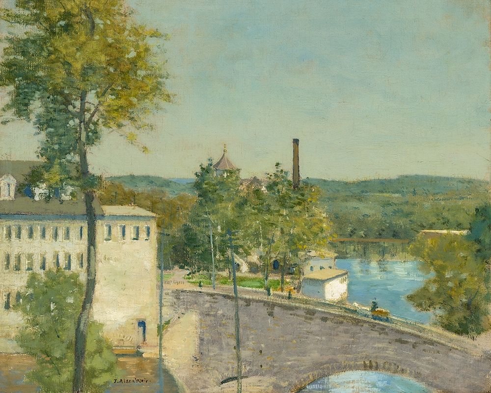 U.S. Thread Company Mills-Willimantic-Connecticut art print by J Alden Weir for $57.95 CAD