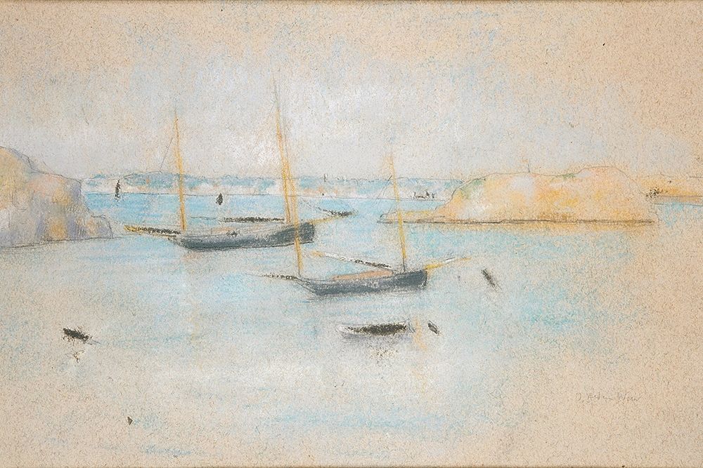 Boats art print by J Alden Weir for $57.95 CAD