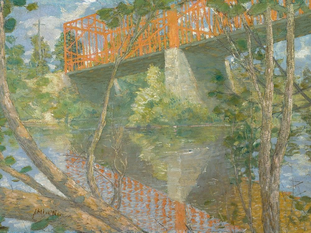 The Red Bridge art print by J Alden Weir for $57.95 CAD