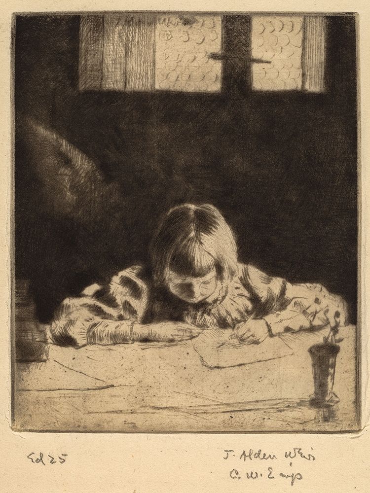 The Little Student art print by J Alden Weir for $57.95 CAD