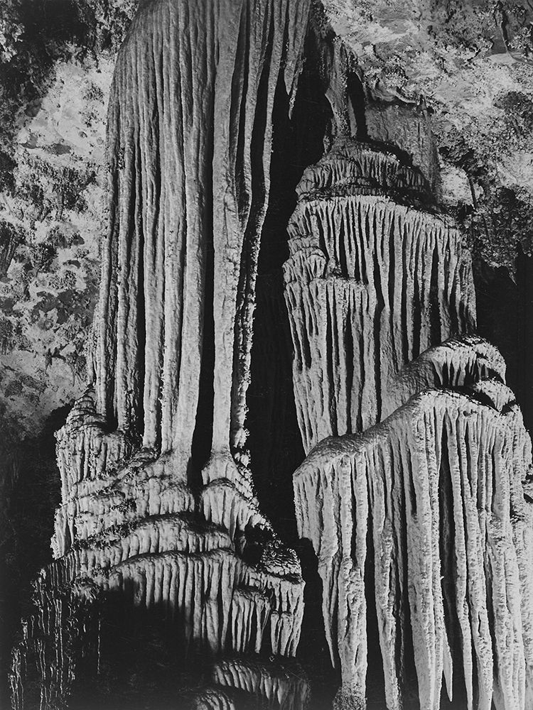 Rock formations in the Kings Chamber. Carlsbad Caverns National Park New Mexico art print by Ansel Adams for $57.95 CAD