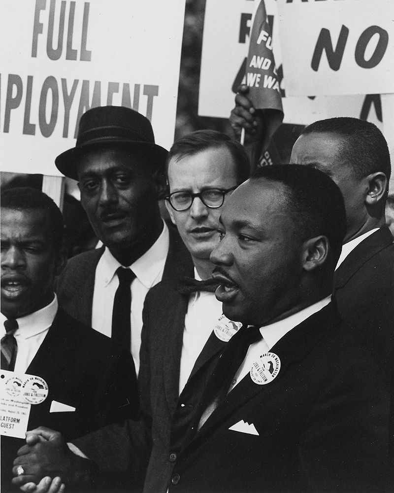 Dr. Martin Luther King Jr. at a civil rights march on Washington D.C. in 1963 art print by U.S. Archives for $57.95 CAD