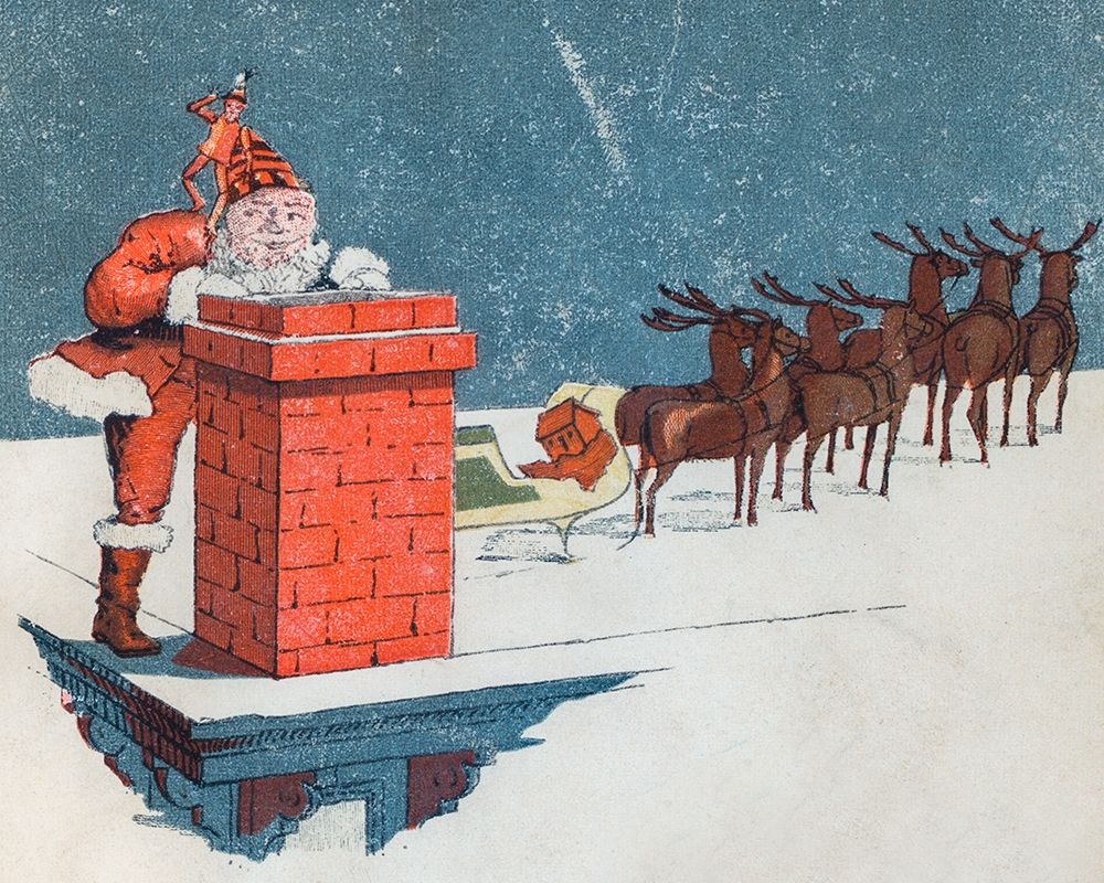 Vintage Christmas art print by Frank Buttolph for $57.95 CAD