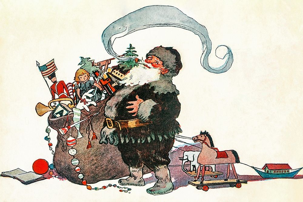 He was chubby and plump, a right jolly old elf art print by Jessie Wilcox Smith for $57.95 CAD