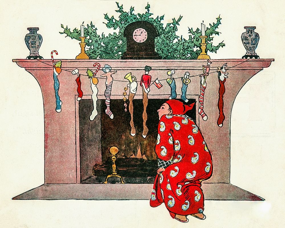 And Giving a Nod, Up the Chimney He Rose art print by Jessie Wilcox Smith for $57.95 CAD