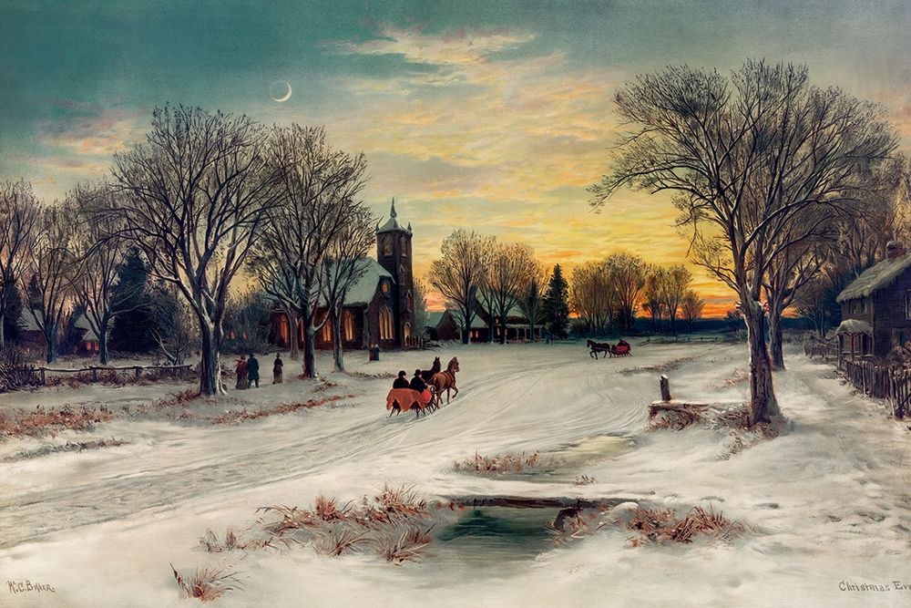 Christmas Eve art print by W. C. Bauer for $57.95 CAD