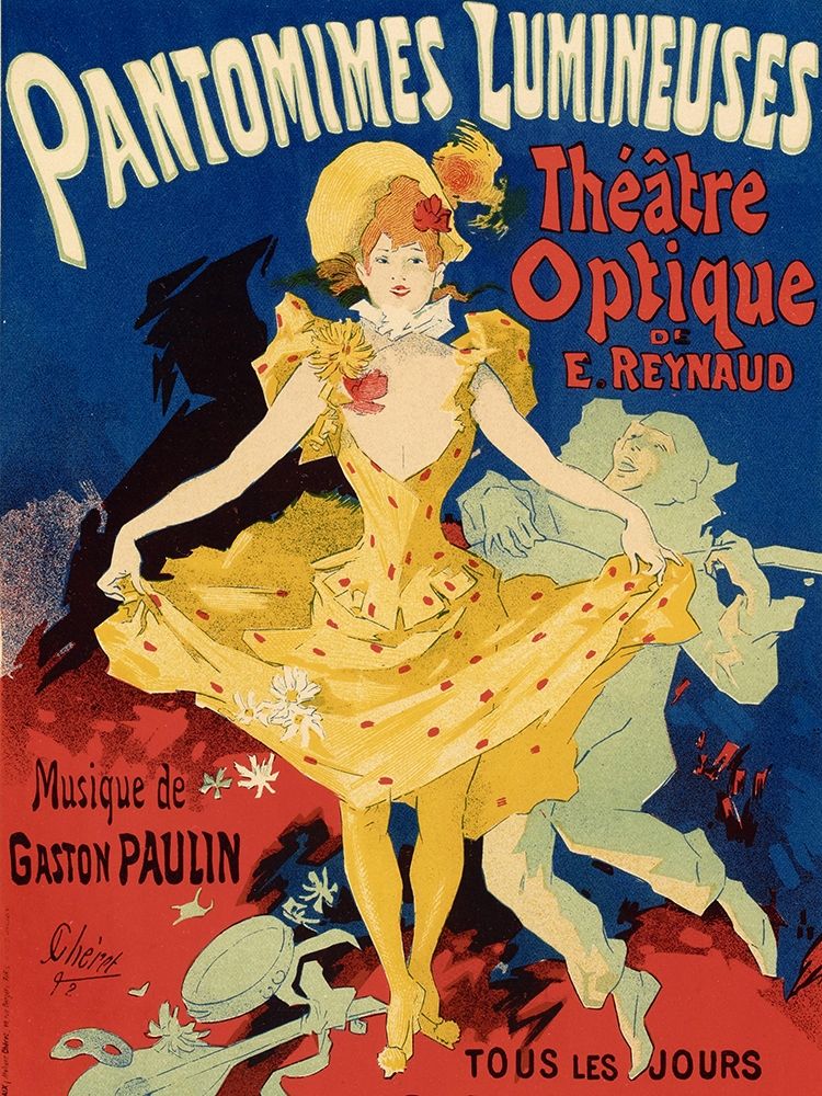 Pantomimes Lumineuses art print by Jules Cheret for $57.95 CAD