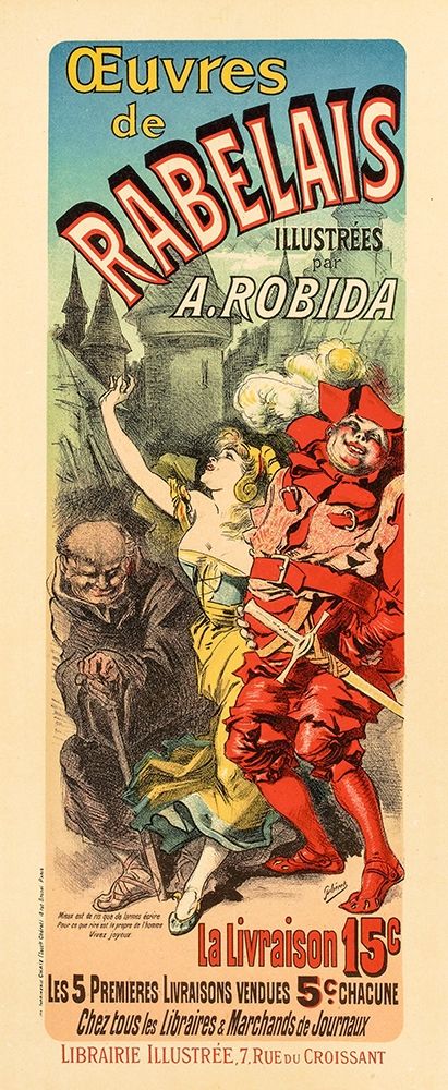 Rabelais art print by Jules Cheret for $57.95 CAD