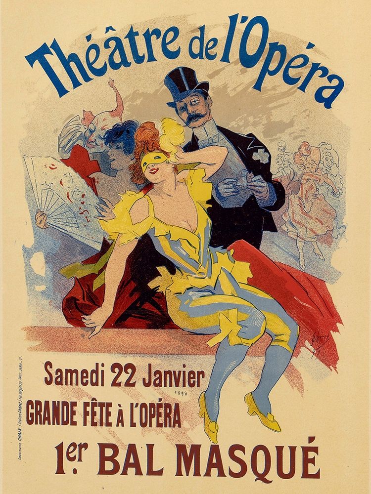 Theatre de LOpera 22nd Janvier art print by Jules Cheret for $57.95 CAD