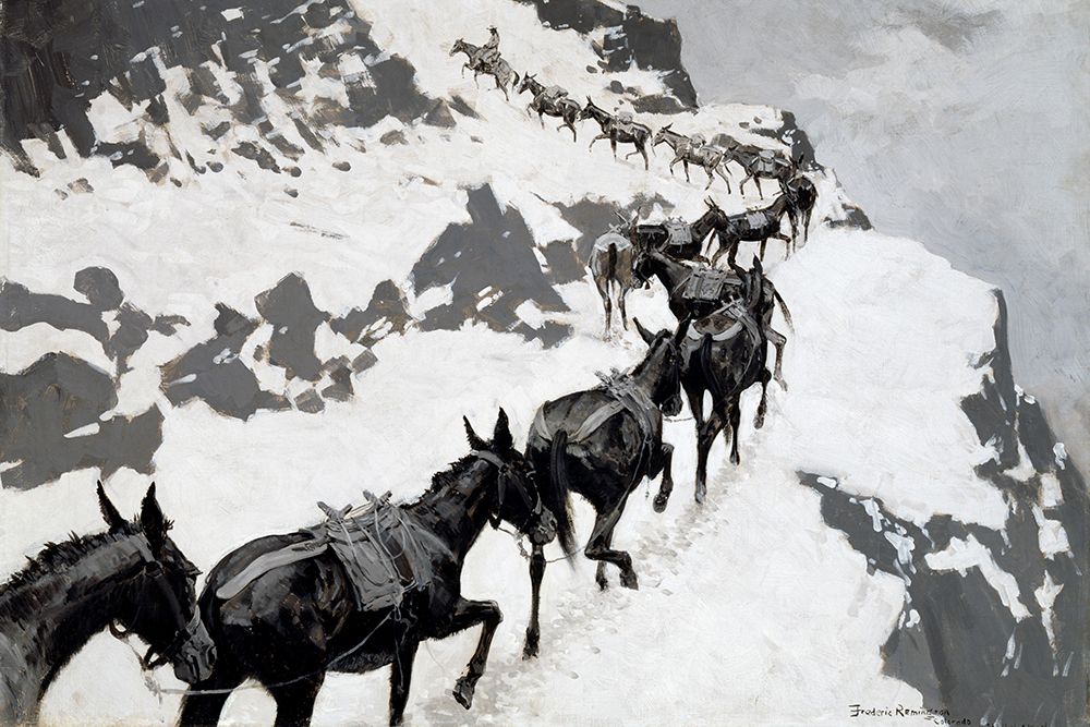 The Mule Pack art print by Frederic Remington for $57.95 CAD