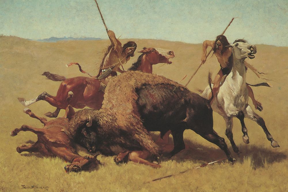 The Buffalo Hunt art print by Frederic Remington for $57.95 CAD