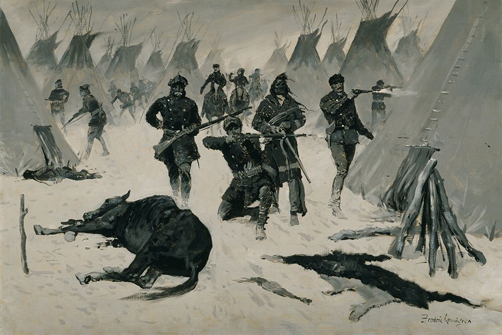 The Defeat of Crazy Horse art print by Frederic Remington for $57.95 CAD