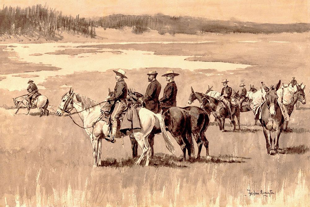 Burgess Finding a Ford art print by Frederic Remington for $57.95 CAD