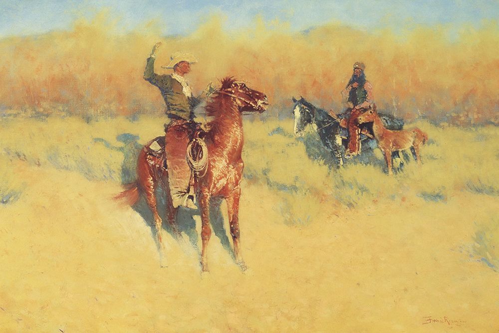 The Long-Horn Cattle Sign-1908 art print by Frederic Remington for $57.95 CAD
