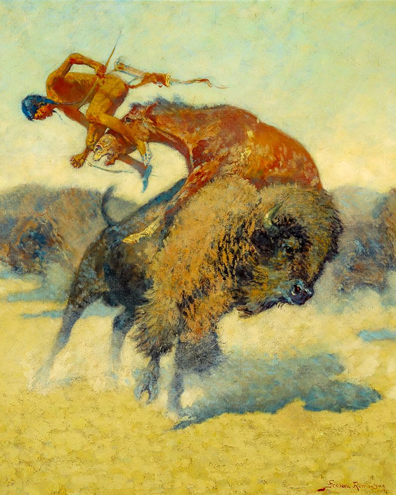 An Episode of the Buffalo Hunt art print by Frederic Remington for $57.95 CAD