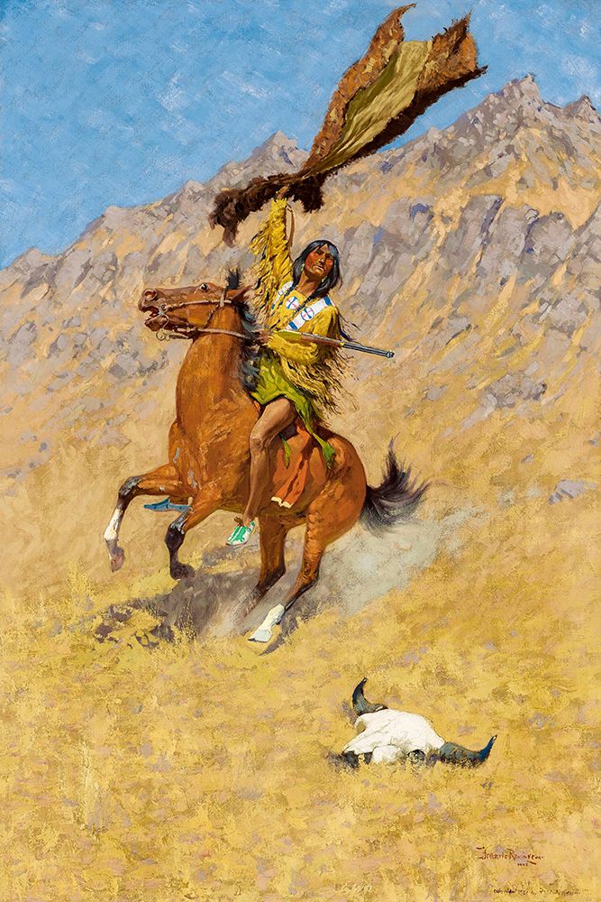 The Buffalo Signal art print by Frederic Remington for $57.95 CAD