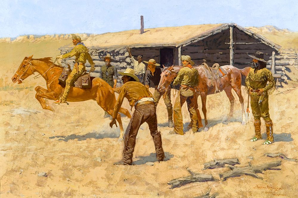 The coming and going of the pony express art print by Frederic Remington for $57.95 CAD