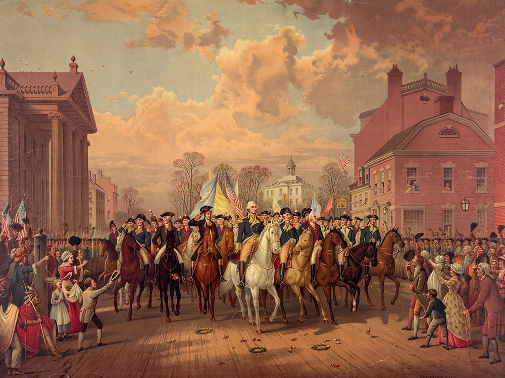 Washington reclaiming New York on Evacuation Day Nov 25th 1783 art print by Historical Print for $57.95 CAD