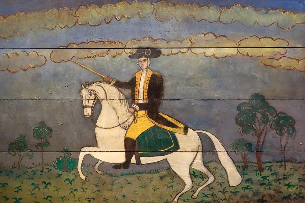 George Washington on a White Charger art print by American Folk Artist for $57.95 CAD
