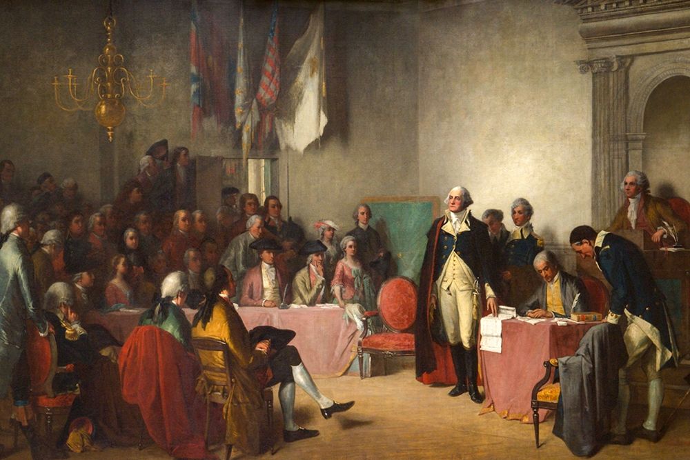 Washington Resigning His Commission 1859 art print by Edwin White for $57.95 CAD
