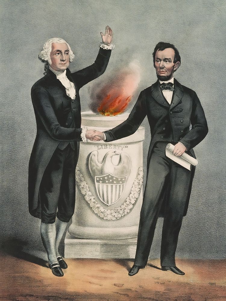 Washington and Lincoln art print by Currier and Ives for $57.95 CAD
