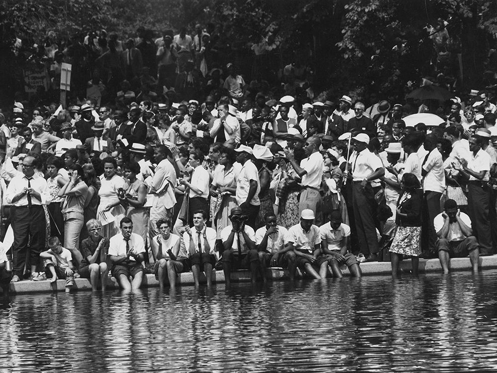 Civil RightsÂ MarchÂ onÂ Washington-D.C. Marchers at the Reflecting Pool art print by U.S. Archives for $57.95 CAD