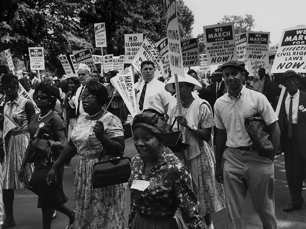 Photograph of the Civil RightsÂ MarchÂ onÂ Washington art print by U.S. Archives for $57.95 CAD