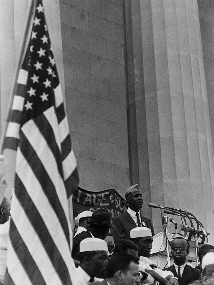 Civil Rights┬áMarch┬áon┬áWashington-D.C. Roy Wilkins Speaking art print by Rowland Scherman for $57.95 CAD