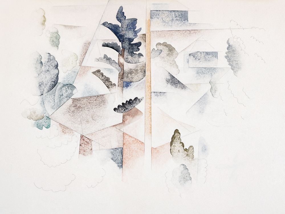 Bermuda-Trees and Architecture art print by Charles Demuth for $57.95 CAD