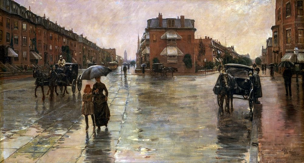 Rainy Day-Boston art print by Childe Hassam for $57.95 CAD