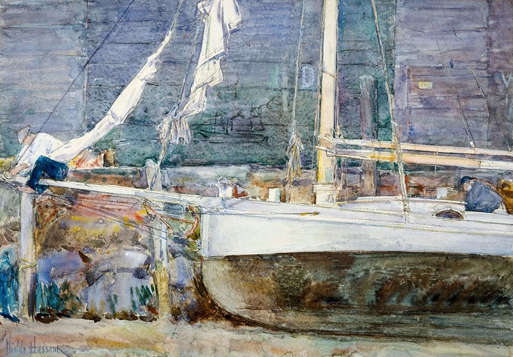 Drydock-Gloucester art print by Childe Hassam for $57.95 CAD