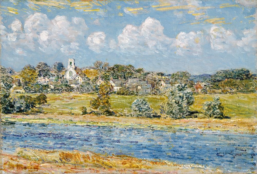 Landscape at Newfields-New Hampshire art print by Childe Hassam for $57.95 CAD