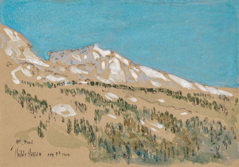 Mount Hood-Oregon art print by Childe Hassam for $57.95 CAD